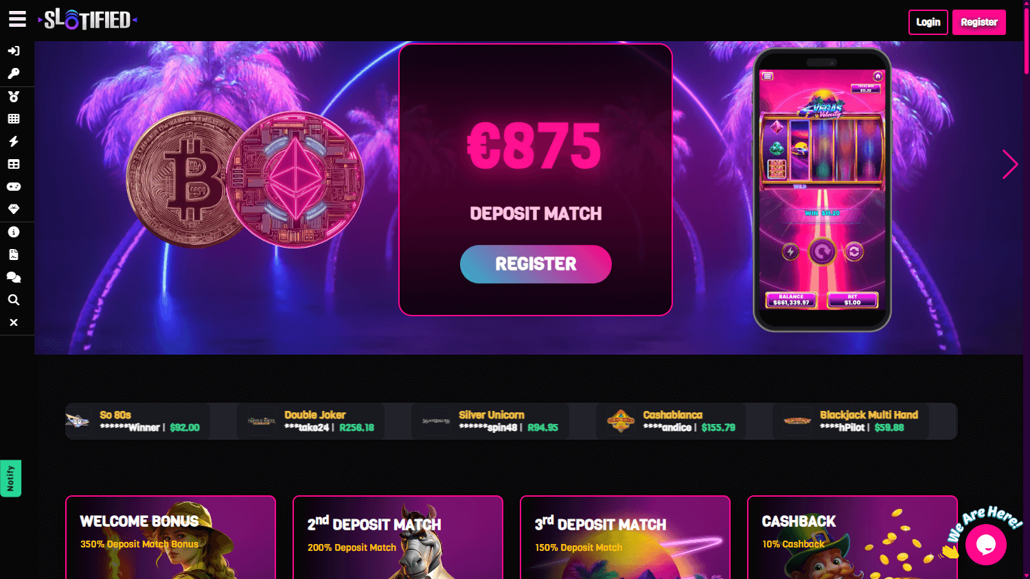 Slotified Casino Desktop screenshot